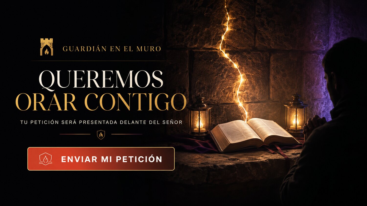 Queremos orar contigo — tu petición será presentada delante del Señor